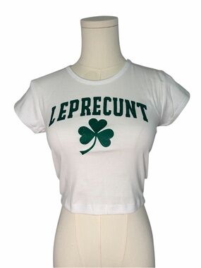 St Patty’s Leprecunt Baby Tee NWOT